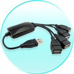 Versatile 4 Port USB 2.0 Squid Hub