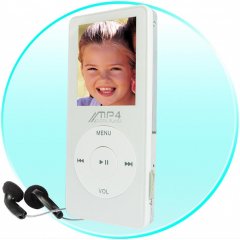 MP4 Player 1GB, 1.8-inch LCD, Stylish Thin Design
