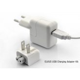 EU/US USB Charging Adapter Kit (for iPhone/iPod/iPad and More)